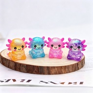 Multicolor Glitter Axolotl Squishy, Slow Rising Squeeze Toy, Cute Axolotl Fidget Toy, Anxiety Relief