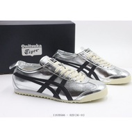 Onitsuka MEXICO 66 Silver Black Casual Shoes Sneakers VDNA