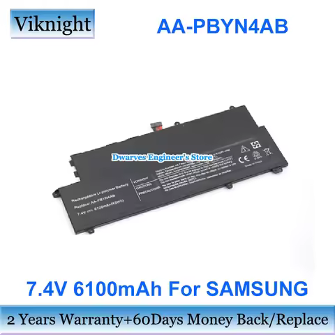 New 7.4V 6100mAh 45Wh Replacment Battery AA-PBYN4AB AA-PLWN4AB for Samsung 530U3B 530U3C 532U3X 532U