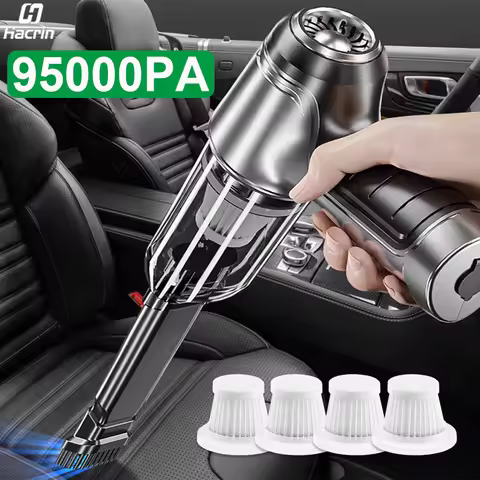 Car Vacuum Cleaner 95000PA Strong Suction Handheld Wireless Vacuum Cleaner Blower 2 in 1 Portable Va