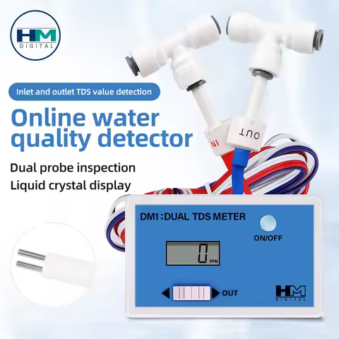 HM Digital Online Water Quality Tester LCD TDS/EC Meter us/PPM Detection EC Detector Inlet Outlet Te