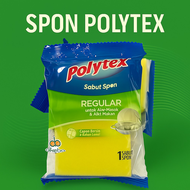 Polytex Sabut Spon Polytex Hijau & Kuning untuk Noda Kerak Membandel dan Pembersihan Peralatan Tanpa