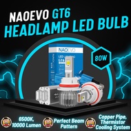 NAOEVO GT6 Super Bright 6500K LED Headlight H3 H4 H7 H8 H11 9006 Fog Light Bulb Fog Lamp For Car Lam
