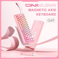 ONIKUMA G69 Magentic Switch Gaming Keyboard คีย์บอร์ดเกมมิ่ง 68 Keys แสงไฟ RGB ปรับได้ แบบ Tenkeyles