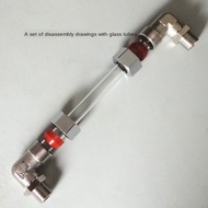 【Bestseller Alert】 Cork Water Level Gauge 3 Branch Glass Elbow Steam Generator Boiler Water Level El