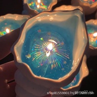 < Sea Fireworks > Creative Conch Shell Scented Candle Cup Jelly Wax Ocean Fragrance Gift for Girlfri