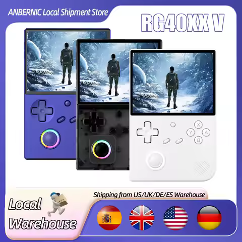 ANBERNIC RG 40XXV 64 Bit Linux Retro Handheld Game Console 4.0'' IPS Screen Supports 5G WiFi Bluetoo