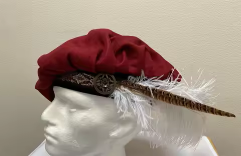 Tudor Hat Men Elizabethan Costume Floppy Poet Tudor Costume Muffin Hat Headwear Medieval Rennascianc