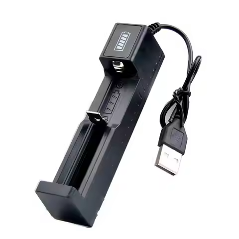 1 Slot USB Charger 3.7V-4.2V 16340 14500 18650 26650 Lithium Battery Charger for 301 303 Laser Pen B