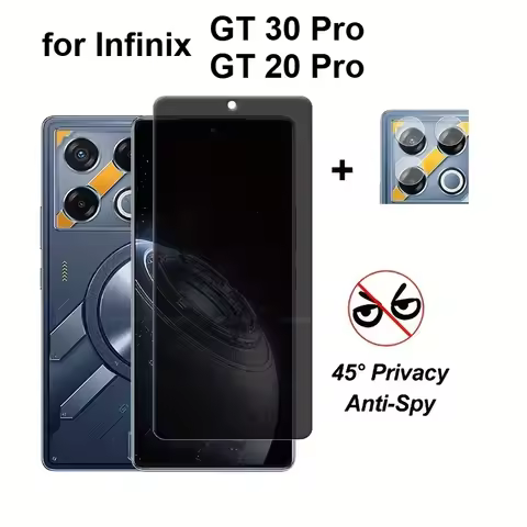 2in1 for Infinix GT 30 Pro GT 10 Pro GT 20 Pro Glass Screen Protector Privacy Tempered Glass Protect