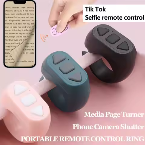 Finger Ring Bluetooth Remote Controller 3 Keys Quick Photograph Wearable Page Scroll Shooting for Ti