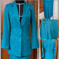 Seragam Dinas PKK hijau tosca FREE PIN PKK || Blazer PKK