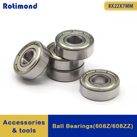 Ball Bearings 608Z 608ZZ Deep Groove 8x22x7mm ABEC-7 Mini Ball Bearing Carbon Steel for Skateboard S