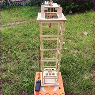[chiwanji4x] Wooden Elevator Model, Science Experiment Kit, Electric Elevator Toy for