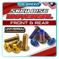 (1 PCS) FRONT & REAR DISC PLATE SCREW SKRU PIRING DISC M8*25 TITANIUM GOLD Y15 Y16 LC135 Y125Z RXZ W