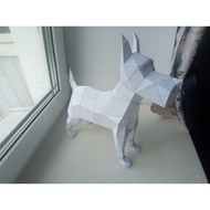DIY 3D Papercraft A4 Paper Model Decor Kit: Schnauzer