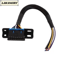 LAKAMIRY OBD2 Cable, With Mounting Bracket Braided Shielding OBDII Cable, Durable 1ft/30cm 16 Pin Ma