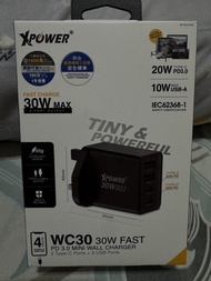 XPower WC30 30W 4埠迷你快充充電器