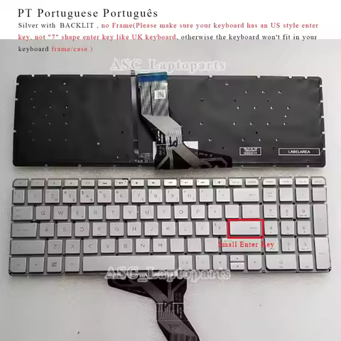 New Portuguese Euro Keyboard for HP Pavlion 15-an007np 15-an008np 15-an009np 15-an010np 15-an012np 1