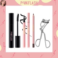 EEM PINKFLASH 4PCS EYES MAKEUP SET Long Lasting Waterproof Mascara Black Eyeliner With Eyebrow Penci