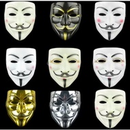 Silver-plated Hacker Mask - Anonymous Masquerade Mask