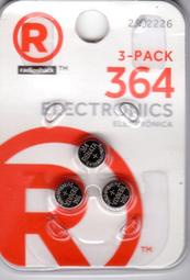 RadioShack SR621SW 鈕扣電池 no.364 (3入)平信郵寄