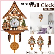 ORIENTLIIY Cuckoo Clock, Retro Non Hourly Chime Wall Clock,  Wall Mounted Wooden Hanging Clock House