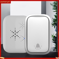 someryer|  Wireless Doorbell 38 Ringtones Self-powered Technology Intelligent Waterproof Adjustable Volume Plug and Play Smart Door Bell for Home