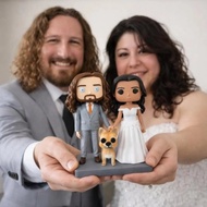 照片客製化情侶Funko Pop公仔 訂製新郎新娘人像模型 婚禮新婚