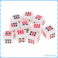 [LzdhuizbcMY] Set/10pcs Dices D6 Eight Diagrams Eight Trigrams Divination Replacement Part