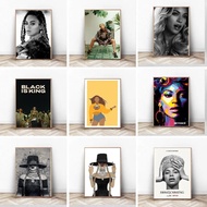 Beyonce black&white poster-sexy music star canvas print wall art for home decor,gift HJOE