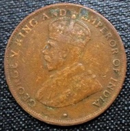 香港 英皇喬治五世 一仙 - 1933 銅仙