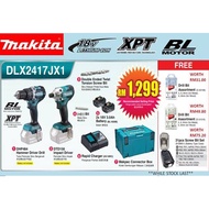 MAKITA COMBO SET DHP484 HAMMER DRIVER DRILL + DTD156 IMPACT DRIVER C/W 2PCS 18V 3.0AH BATTERY + 1PC 