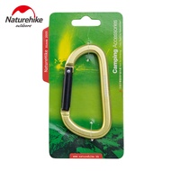 Naturehike 1Pcs 8Cm อลูมินัมล้อแม็ก D-Shape Hang Buckle พวงกุญแจ Quickdraw ห่วงเกี่ยวนิรภัยสำหรับท่องเที่ยว NH15A001-H