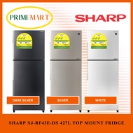 SHARP SJ-RF43E-DS 427L TOP MOUNT FRIDGE + 2 YEARS WARRANTY