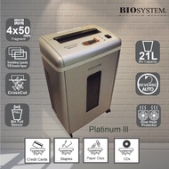 Biosystem Paper Shredder PlatinumIII - 15 sheets (21L) 2 Hrs Non Stop