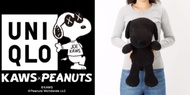 正版聯名款黑色史努比 UNIQLO KAWS X PEANUTS