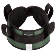 COW&COW Padded Gait Belt with 4 Handles and Quick Release Buckle 5.5 inchs(Green, M/28inches-48inche