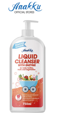 Anakku Baby Liquid Cleanser Enzyme Baby Bottle Cleanser 750ml (Apple/Peach)