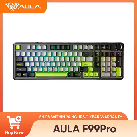 AULA F99 Pro Machanical Keyboard Original Hot Swap 99 Keys Bluetooth5.0/2.4G Wireless/Wired Tri-mode
