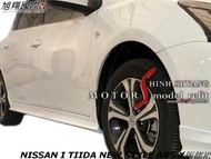 NISSAN I TIIDA NEW STYLE ABS X版下巴空力套件17-18 (前 後下巴 側裙含烤漆)