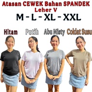 Top V-Neck Spandex Top Women's Spandex V-Neck T-Shirt/ V-Neck Women'sPOLOS