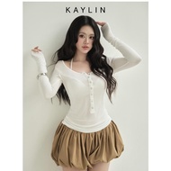 Áo Kiểu KAYLIN Sia Top form ôm chất vải thun phong cách cá tính BST Hè 2025 - A3T5