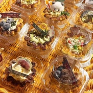 Egg Tart Box Sunflower Egg Tart Box Cupcake Lace Croissant Egg Tart Box Transparent Disposable Packa