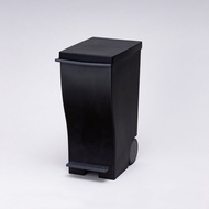 日本岩谷Iwatani kcud 日製純色曲線長型腳踏垃圾桶(附輪)-20L