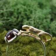 獅豹戒指 包金款