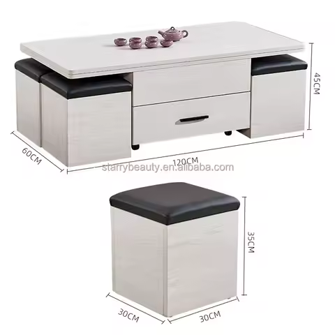 Lift Up Multifunction Adjustable Convertible Dining Table Smart Coffee Table