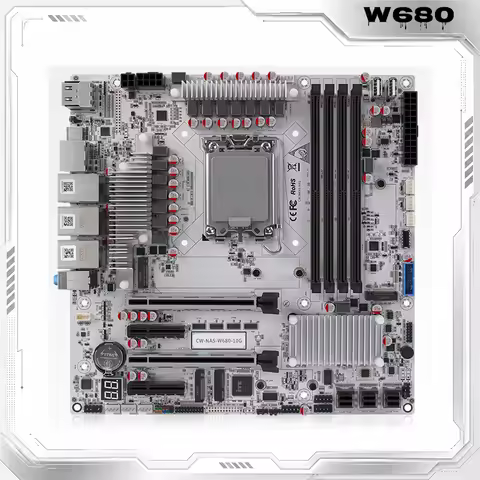 CWWK W680 Motherboard LGA1700 DDR5 Max 128GB Intel 12th 13th 14th Gen 10G LAN Dual 2.5G LAN Triple M