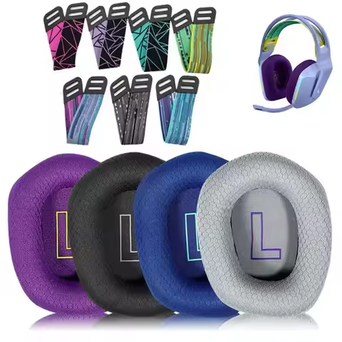 for G733 Ear Cushions Pads Headband for Logitech G733 G 733 Lightspeed Headphones Replacement Head B