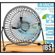 8 Inchi Metal USB Fan Laptop Fn Komputer Fan Kipas Laptop USB Kipas Mudah Alih Fan Extra Strong Kipa